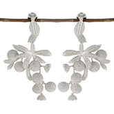Lakshmi White Statement Earrings for Elegant Style Cubic Zirconia White Stud